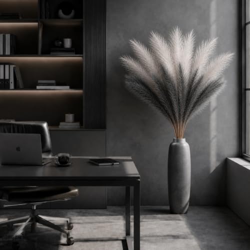 Artificial Pampas Grass Stems 45 Inch Set - Faux Decor for Home & Events
