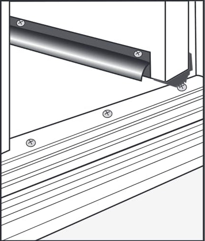 32 Inch Aluminum U-Shaped Door Bottom Sweep with No Drip Draft Stopper Weather Seal