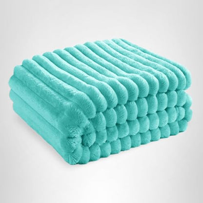 Bedsure GentleSoft Blue Twin XL Blanket for Bed - Cozy Soft Blankets for Women, Cute Small Fleece Throws for Girls, Birthday Gifts for Women Decor Gifts for Mom, Blue Fog, 66x90 Inches