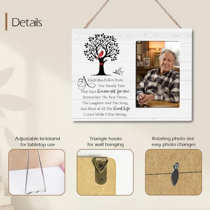 Memorial Picture Frame - Sympathy Gifts for Loss of Loved One, 8x10 Wood Photo Frame
