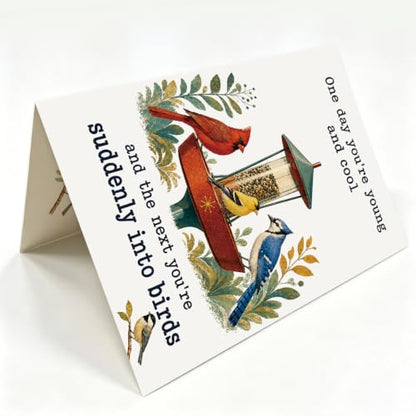Funny Bird Watching Birthday Card for Husband - BT-496
