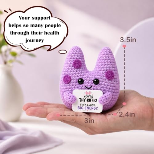 Funny Medical Gift - Crochet Thyroid Plush for Women and Men, Nurse Appreciation