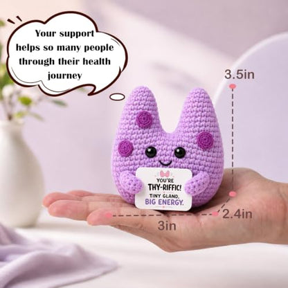 Funny Medical Gift - Crochet Thyroid Plush for Women and Men, Nurse Appreciation