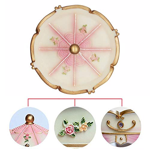 Pink Carousel Music Box for Girls, Rotating Horses with LED Light, 5.9 in