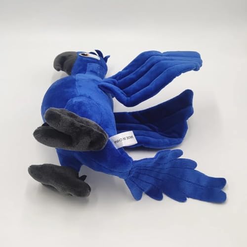 Blue Parrot Plush Pillow - Soft Stuffed Animal Toy for Kids & Fans