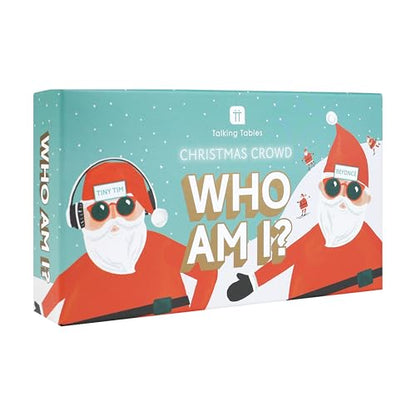 Talking Tables Who Am I? Christmas Quiz Game SantaWhoAmI Variant - Fun Holiday Card Game for Kids & Adults