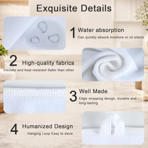 Halloween Kitchen Towels 2 Pack with Hanging Loop - Decorative & Absorbent