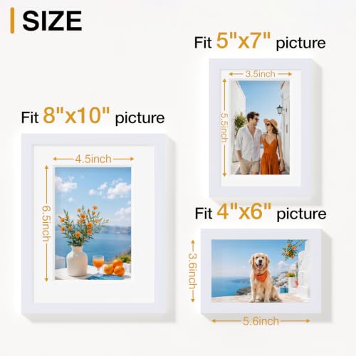 decorUhome White Picture Frames Set of 20 for Wall & Tabletop Display