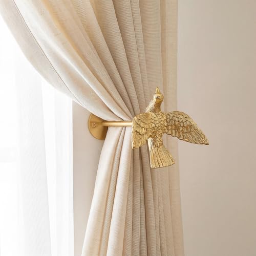 Gold Bird Curtain Holdbacks Brass 1 Pair Elegant Window Decor - Variation of THIS listing