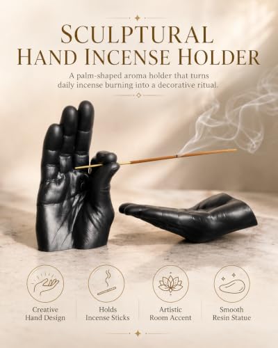 Palm-Shaped Incense Holder Burner for Sticks - Artistic Hand Sculpture Decor