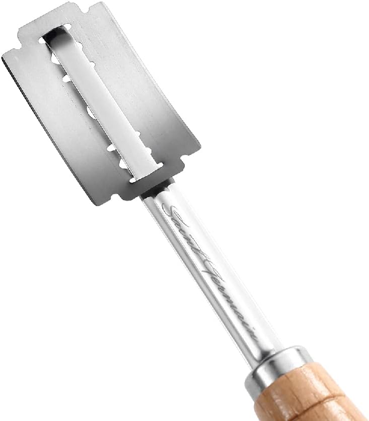 SAINT GERMAIN Premium Bread Lame - Handcrafted Dough Scoring Knife with 10 Replacement Blades & Leather Cover