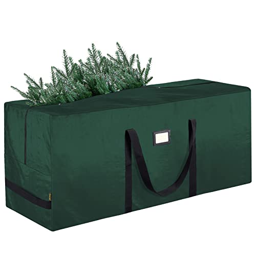 Heavy Duty 9 Ft Christmas Tree Storage Bag with Reinforced Handles - Green