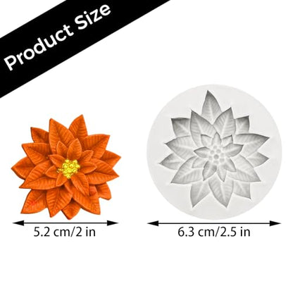 Christmas Holly Leaf Silicone Mold for Cake Decorating Chocolate and Resin Crafts