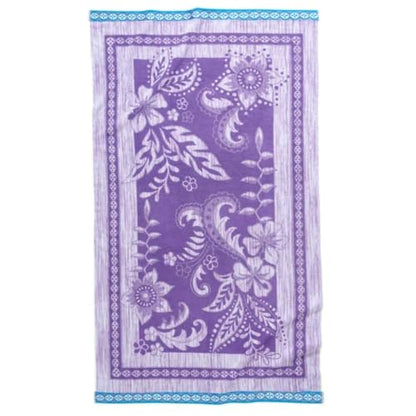 Decorative Jungle Oversized Cotton Beach Towel 40x72 Reversible Jacquard