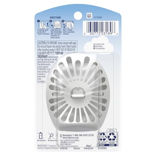 Febreze Kitchen Air Freshener, Odor-Fighting, Plug In Alternative, Air Fresheners for Home and Bathroom and Kitchen, Closet Air Fresheners, Fresh Lemon Scent, 6 Count