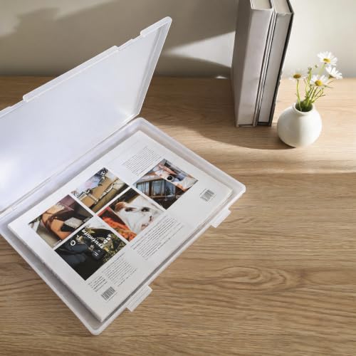 Clear Plastic Magazine Storage Box for Collectors 2 Pack - 12 x 8.8 x 0.9 Inches