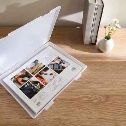 Clear Plastic Magazine Storage Box for Collectors 2 Pack - 12 x 8.8 x 0.9 Inches