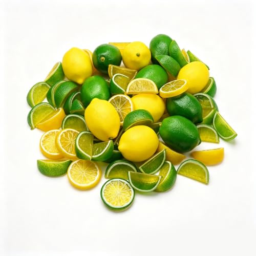 Artificial Lemons Kit - Realistic Fake Yellow Lemons for Kitchen Decor & Parties