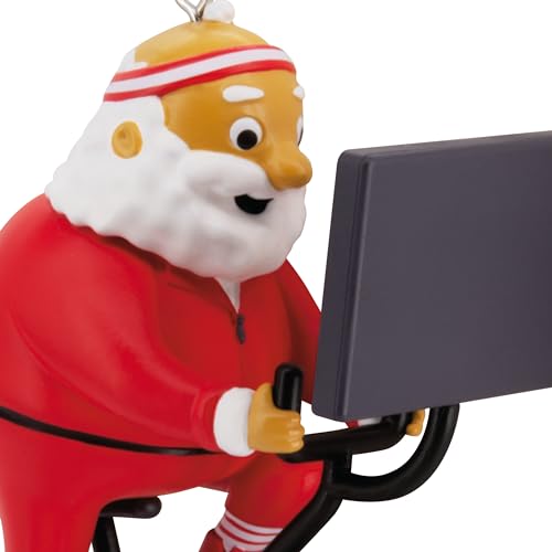 Hallmark Cycling Santa Christmas Ornament