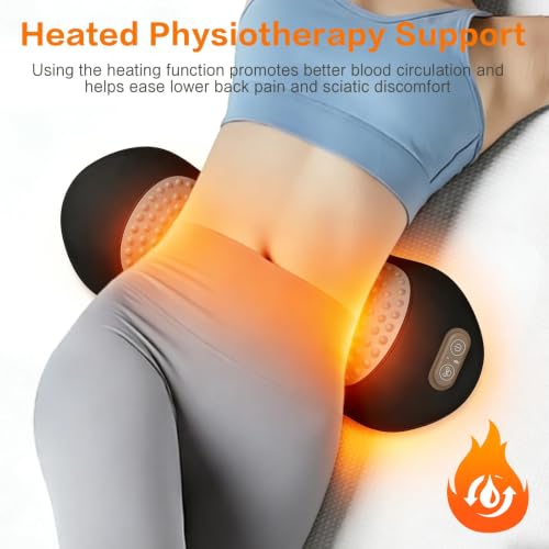 3-in-1 Electric Back Massager Pillow for Lumbar Support - Matte Black