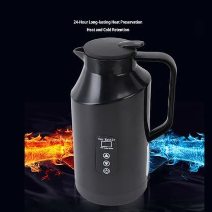 Car Electric Kettle 1500ML Portable Water Boiler for Travel 12V/24V Stainless Steel