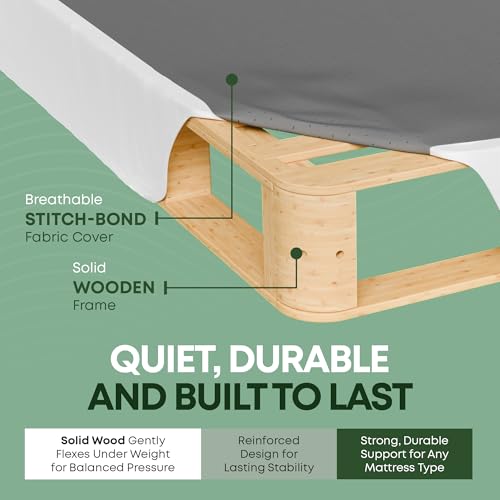 Twin Box Spring Foundation 8-Inch – Amish-Made in USA, Solid Wood, Flat-Packed