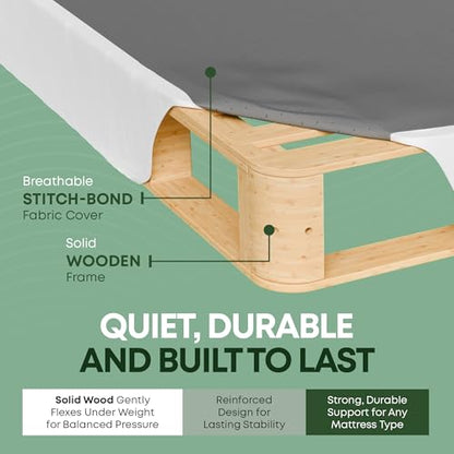 Twin Box Spring Foundation 8-Inch – Amish-Made in USA, Solid Wood, Flat-Packed