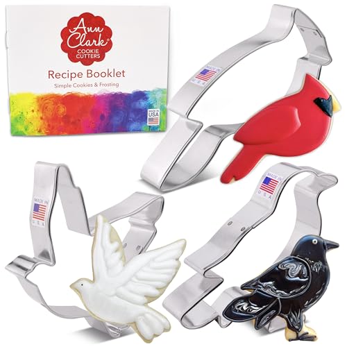 Bird Cookie Cutter Set of 3 - Made in USA for Baking & Decorations