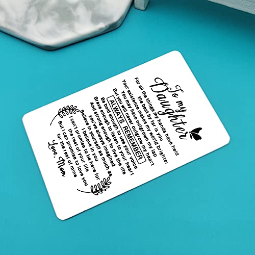 Personalized Wallet Card Gift for Daughter from Mom - Inspirational Keepsake