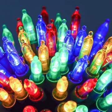 Multicolor 2 Pack 35FT Battery Operated LED Christmas String Lights with 8 Modes Waterproof