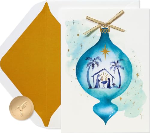 FSC Nativity Ornament Christmas Card with Nativity Scene - True Spirit of Christmas