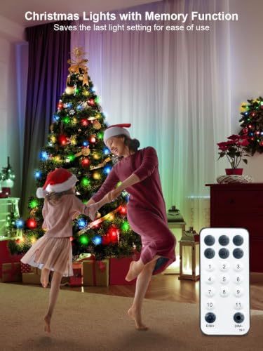 300 LED Outdoor String Lights 100FT Warm White with Remote & Timer, Waterproof Fairy Lights for Patio & Xmas