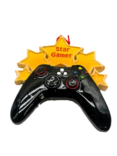 Game Controller Christmas Ornament with Stars - Holiday Decor
