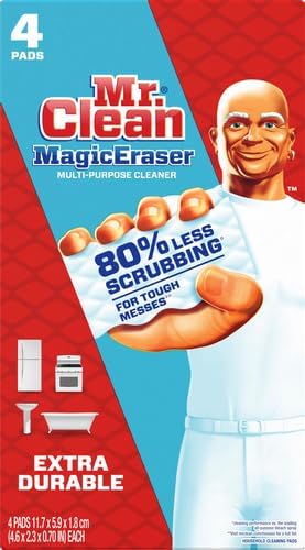 Mr. Clean Magic Eraser - All-Purpose Cleaning Sponge for Walls, Sneakers & More | Extra Durable, 4ct