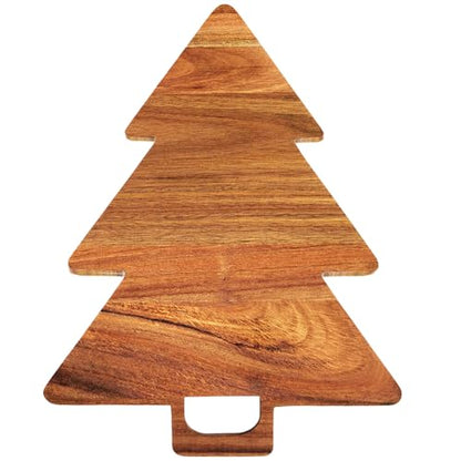 Christmas Tree Shaped Cutting Board - Wooden Kitchen Utensil & Serving Platter