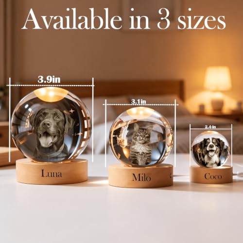 Personalized Snow Globe with Photo and Message - 4 Inch Crystal Ball