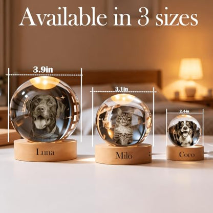 Personalized Snow Globe with Photo and Message - 4 Inch Crystal Ball