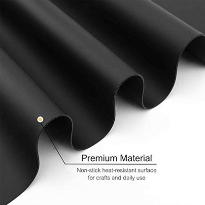 Monikami 23.6 by 15.7 Inch Extra Large Multipurpose Silicone Mat Placemats Kitchen Mat Countertop Protector Pastry Baking Mat Table Mat Non-Slip(Black,1)