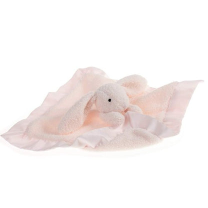 Apricot Lamb Stuffed Animals Pink Bunny Rabbit Security Blanket Infant Nursery Character Blanket Luxury Snuggler Plush Baby Lovey(Pink Bunny)
