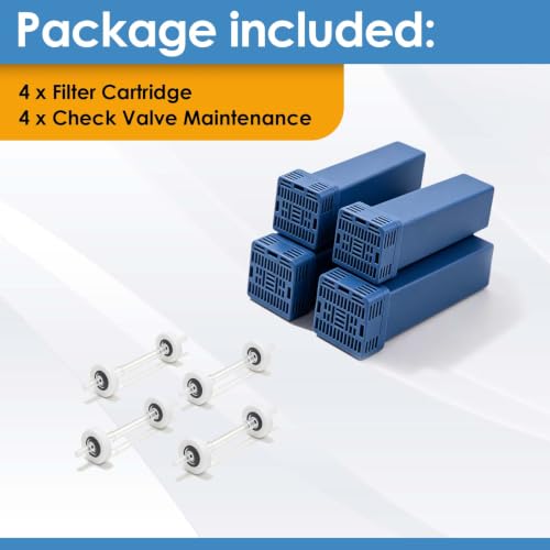 4-Pack Air Purifier Filter Replacement and Check Valve Kit - Maintenance Set