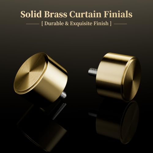 Brushed Gold Heavy Duty Adjustable Curtain Rod 18-88 Inches - NowTopic