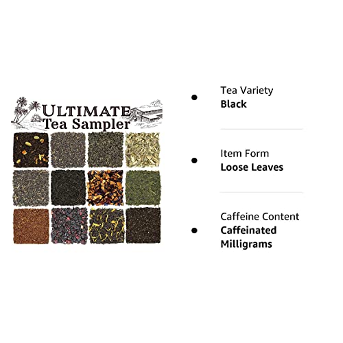 Solstice Loose Leaf Tea Ultimate Sampler Feat. 12 Teas; Approx 180+ Servings