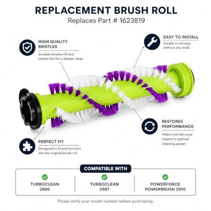 Carpet Cleaner Brush Roll Replacement for Bissell TurboClean & PowerForce