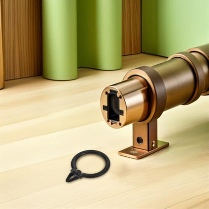 Black Plastic Curtain Rings with Swivel Hooks - 190Pcs Seamless Silent Operation