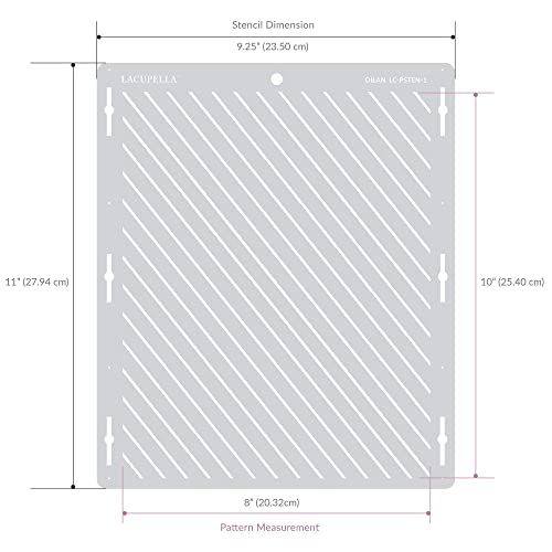 Lacupella Cake Baking Stencil - Seamless Delicate Pattern for Decorating Tall Double Barrel Cake to Use with Buttercream, Royal Icing, Ganache, Paint, Airbrush (CHEVI)