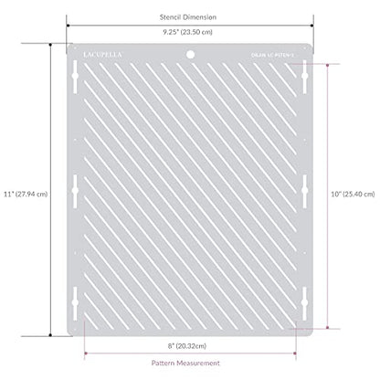 Lacupella Cake Baking Stencil - Seamless Delicate Pattern for Decorating Tall Double Barrel Cake to Use with Buttercream, Royal Icing, Ganache, Paint, Airbrush (CHEVI)