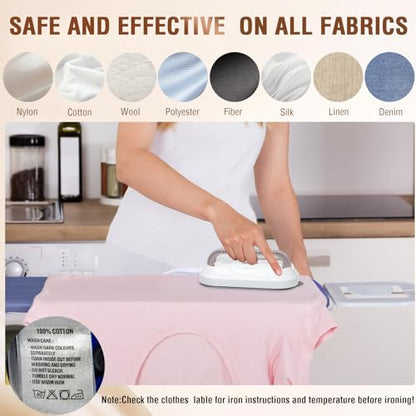 Mini Steam Iron for Clothes, Biupky Travel Steamer for Clothes Portable, Micro Steam Iron Mini Handheld Steamer Support Dry And Wet Ironing for Home Travel (Purple)