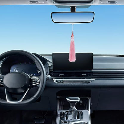 Pink Taichi Sword Tassel Ornament for Rearview Mirror - Martial Arts Decor