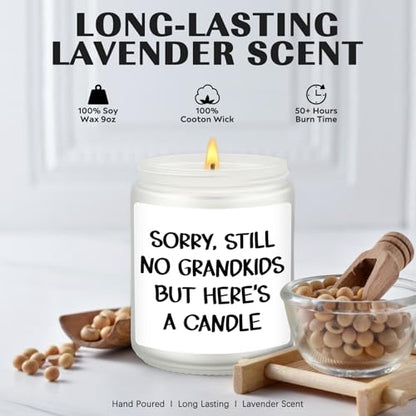 Lavender Scented Candle for Parents - Humorous Gift for Mothers Day & Christmas