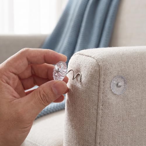 Upholstery Twist Pins 20 Pack - Clear Spiral Bedskirt Fasteners